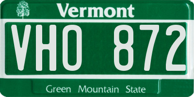 VT license plate VHO872