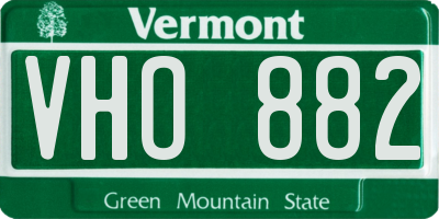 VT license plate VHO882