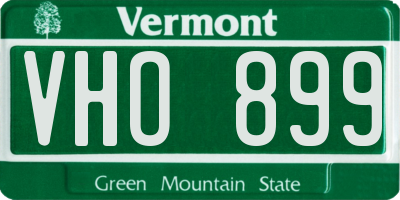 VT license plate VHO899