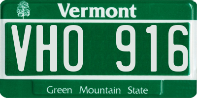 VT license plate VHO916