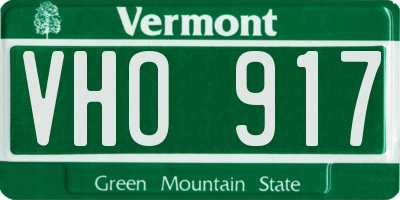 VT license plate VHO917