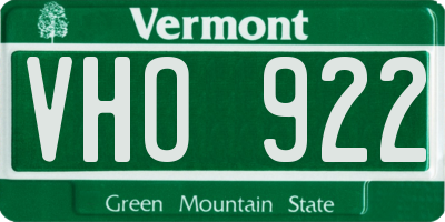 VT license plate VHO922