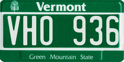 VT license plate VHO936