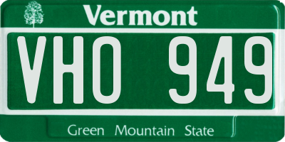 VT license plate VHO949