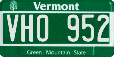 VT license plate VHO952