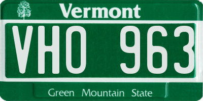 VT license plate VHO963
