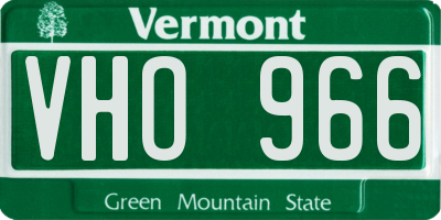 VT license plate VHO966