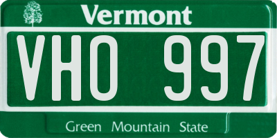 VT license plate VHO997