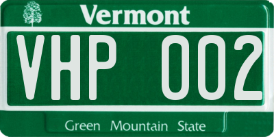 VT license plate VHP002