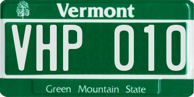 VT license plate VHP010