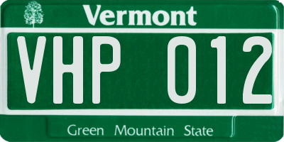 VT license plate VHP012
