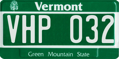 VT license plate VHP032