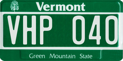 VT license plate VHP040