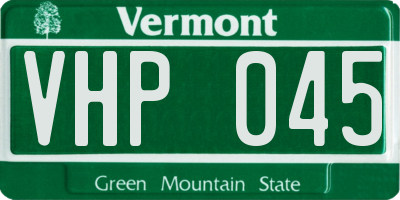 VT license plate VHP045