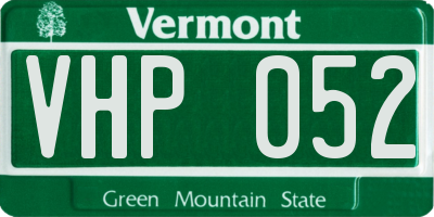 VT license plate VHP052