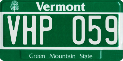 VT license plate VHP059