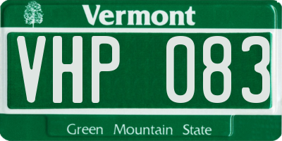 VT license plate VHP083