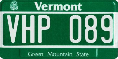 VT license plate VHP089