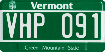 VT license plate VHP091