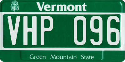 VT license plate VHP096