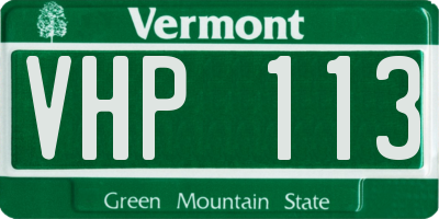 VT license plate VHP113