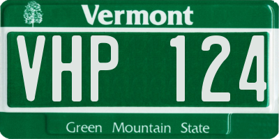VT license plate VHP124