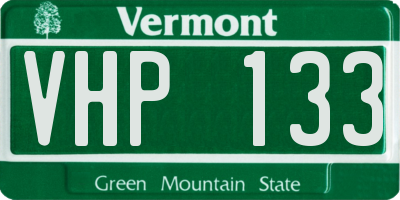 VT license plate VHP133