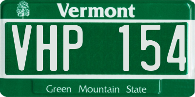 VT license plate VHP154