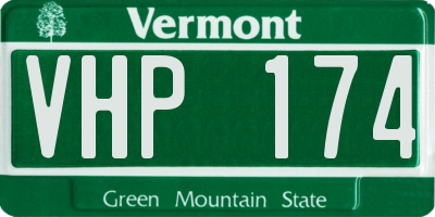 VT license plate VHP174
