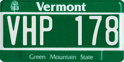 VT license plate VHP178
