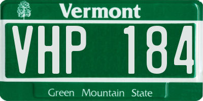 VT license plate VHP184