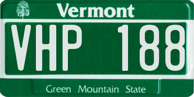 VT license plate VHP188