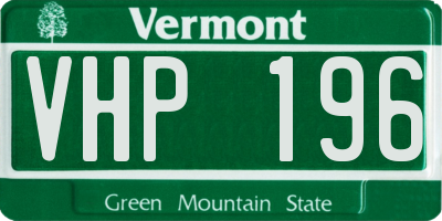 VT license plate VHP196