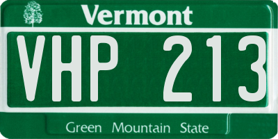 VT license plate VHP213