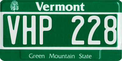 VT license plate VHP228