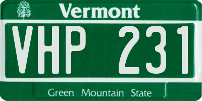 VT license plate VHP231