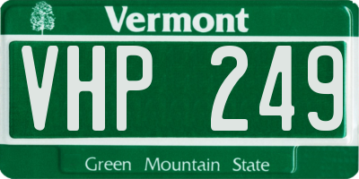 VT license plate VHP249