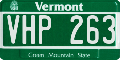VT license plate VHP263