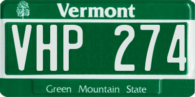 VT license plate VHP274