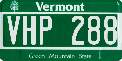 VT license plate VHP288