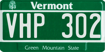 VT license plate VHP302