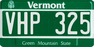 VT license plate VHP325