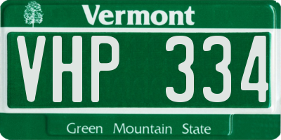 VT license plate VHP334