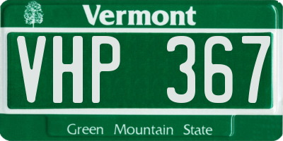 VT license plate VHP367