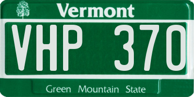 VT license plate VHP370