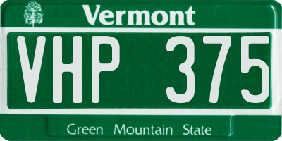 VT license plate VHP375