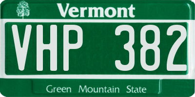 VT license plate VHP382