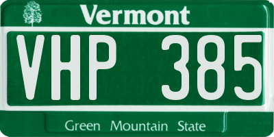VT license plate VHP385