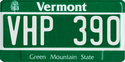 VT license plate VHP390