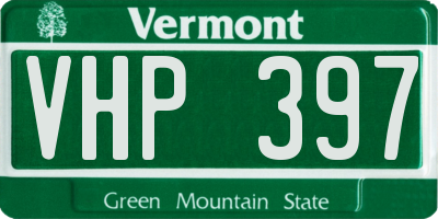 VT license plate VHP397